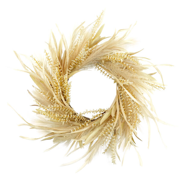 Artificial Pampas Grass Wreath