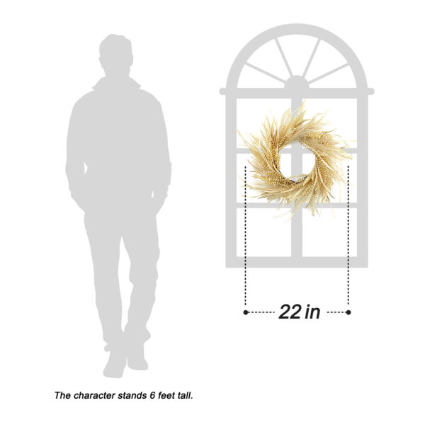 Artificial Pampas Grass Wreath