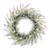WF000240022 Artificial Lavender & Easter Egg Spring Wreath – Purple Floral Front Door Décor