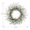 WF000240022-4 Artificial Lavender & Easter Egg Spring Wreath – Purple Floral Front Door Décor