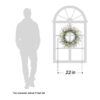 WF000240022-5 Artificial Lavender & Easter Egg Spring Wreath – Purple Floral Front Door Décor