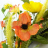 WF000240025-1 Artificial Poppy Spring Wreath – Yellow & Orange Floral Wreath for Front Door