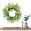 WF000240026-2 Artificial Olive & Eucalyptus Wreath – Greenery Spring Wreath for Front Door