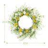 WF000240028-4 Artificial White Daisy Spring Wreath – Wildflower Greenery Wreath for Front Door