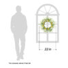 WF000240028-5 Artificial White Daisy Spring Wreath – Wildflower Greenery Wreath for Front Door