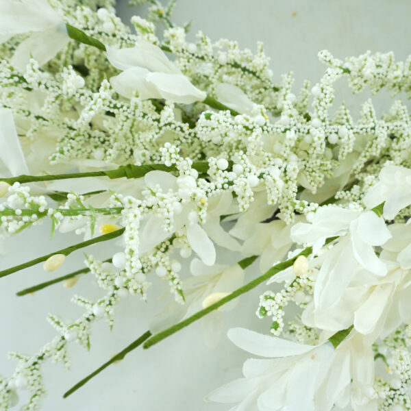WF000240029-WH-1 Artificial White Primrose Spring Wreath – Floral Front Door Wreath
