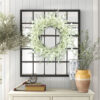 WF000240029-WH-2 Artificial White Primrose Spring Wreath – Floral Front Door Wreath