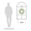 WF000240029-WH-5 Artificial White Primrose Spring Wreath – Floral Front Door Wreath
