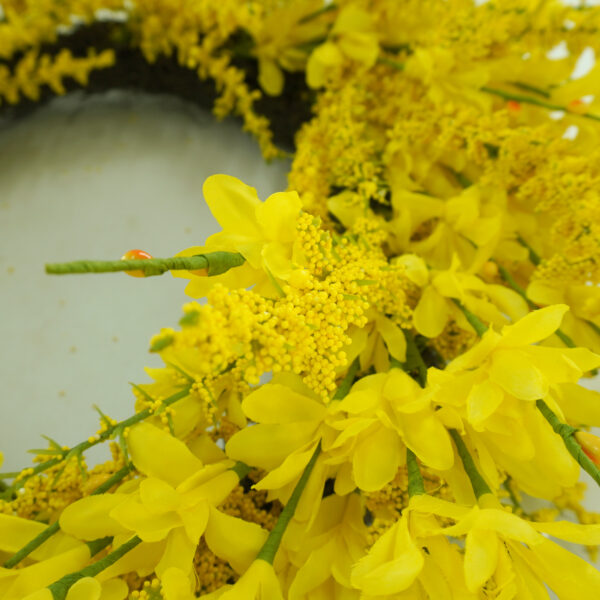 WF000240029-YE-1 Artificial Yellow Primrose Spring Wreath – Floral Front Door Wreath