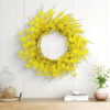 WF000240029-YE-2 Artificial Yellow Primrose Spring Wreath – Floral Front Door Wreath