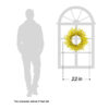 WF000240029-YE-5 Artificial Yellow Primrose Spring Wreath – Floral Front Door Wreath