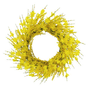 Artificial Yellow Primrose Spring Wreath – Floral Front Door Wreath