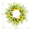 Yellow Sunflower and Lemon Spring Wreath