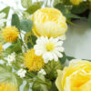 Spring Wreaths of Yellow Roses and Wildflowers