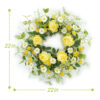 Spring Wreaths of Yellow Roses and Wildflowers