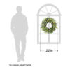 WF000240036-5 Artificial Easter Egg Wreath – Spring Greenery & Wildflower Front Door Décor