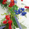 Artificial Lavender Spring Wreath – Red & Purple Floral Wreath for Front Door