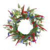 Artificial Lavender Spring Wreath – Red & Purple Floral Wreath for Front Door