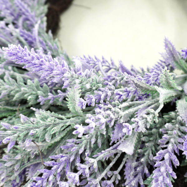 WF000240039-1 Artificial Lavender Wreath – Purple Spring Wreath for Front Door & Wall Décor