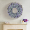 WF000240039-2 Artificial Lavender Wreath – Purple Spring Wreath for Front Door & Wall Décor