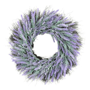 Artificial Lavender Wreath – Purple Spring Wreath for Front Door & Wall Décor