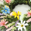 WF000240040-1 Artificial Easter Wreath – Daisy & Lavender Spring Floral Wreath with Eggs for Front Door