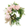 WF000240045-PK Artificial Purple Hydrangea Spring Wreath – Bird's Nest Floral Front Door Wreath