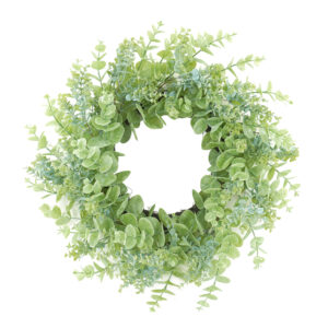 WF000240046 Artificial Eucalyptus Wreath – Green Spring Wreath for Front Door, Year-Round Greenery