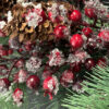 WF000240048-1 Artificial Pine Needle Christmas Wreath with Frosted Red Berries & Pinecones