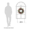 WF000240048-6 Artificial Pine Needle Christmas Wreath with Frosted Red Berries & Pinecones