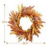 Artificial Fall Harvest Wreath with Orange & Yellow Foliage – Thanksgiving Front Door Décor