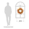 Artificial Fall Harvest Wreath with Orange & Yellow Foliage – Thanksgiving Front Door Décor