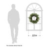 Artificial Pine Winter Wreath with Pinecones & Frosted White Berries – Holiday Door Décor