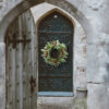 Artificial Frosted Greenery & Red Berry Christmas Wreath – Winter Front Door Décor
