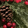 WF000240066-1 Artificial Cedar Christmas Wreath with Red Berries & Pinecones – Holiday Front Door & Wall Décor