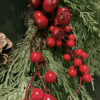 WF000240066-2 Artificial Cedar Christmas Wreath with Red Berries & Pinecones – Holiday Front Door & Wall Décor