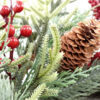 WF000240068-2 Artificial Pine Christmas Wreath with Red Berries & Pinecones – Holiday Front Door Wreath