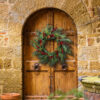WF000240068-4 Artificial Pine Christmas Wreath with Red Berries & Pinecones – Holiday Front Door Wreath