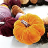 Velvet Pumpkin Fall Wreath – Multicolor Autumn Harvest Wreath for Front Door