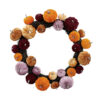 Velvet Pumpkin Fall Wreath – Multicolor Autumn Harvest Wreath for Front Door