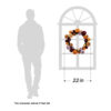 Velvet Pumpkin Fall Wreath – Multicolor Autumn Harvest Wreath for Front Door