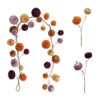 Velvet Pumpkin Fall Garland – Multicolor Autumn Mantel & Staircase Décor
