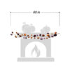 Velvet Pumpkin Fall Garland – Multicolor Autumn Mantel & Staircase Décor