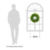 WF000240071-10 Artificial Boxwood Easter Wreath with Bunny Ornaments & Burlap Bow – Spring Front Door Greenery