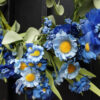 Artificial Patriotic Wildflower Wreath – Blue Floral Wreath with Red, White & Blue Bow