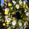 WF000240075-4 Artificial Daisy & Wildflower Spring Wreath – Yellow & White Floral Front Door Wreath