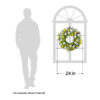 WF000240075-7 Artificial Daisy & Wildflower Spring Wreath – Yellow & White Floral Front Door Wreath