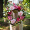 WF000240078-4 Artificial Pink Dahlia & Hydrangea Spring Wreath – Blush Floral Front Door Wreath