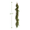 Artificial Christmas Garland with Red Ornaments & Velvet