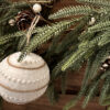 WF000240079-WH-2 Artificial Christmas Garland with White Ball Ornaments & Velvet Bows
